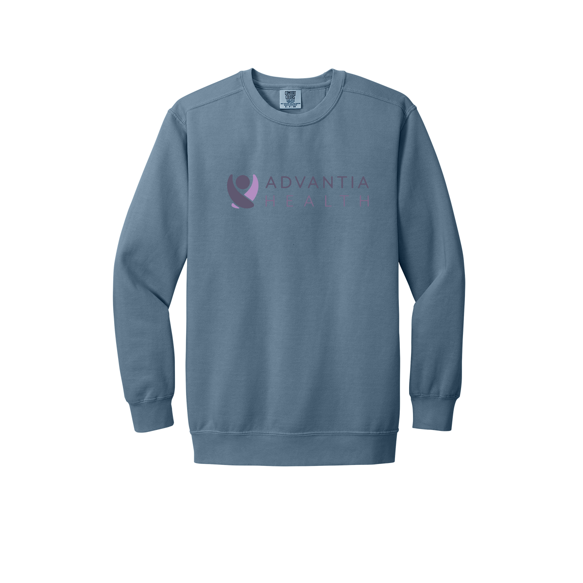 advantiahealth-premium-clinic-comfort-crewneck-dtf-front-1566-bluejean-flat-front
