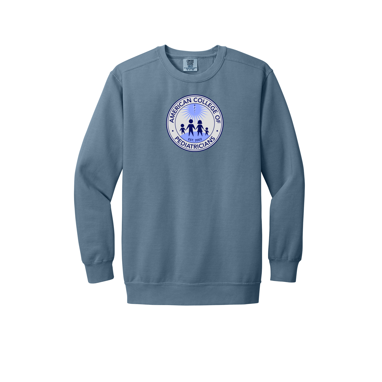 acpeds-premium-clinic-comfort-crewneck-dtf-front-1566-bluejean-flat-front