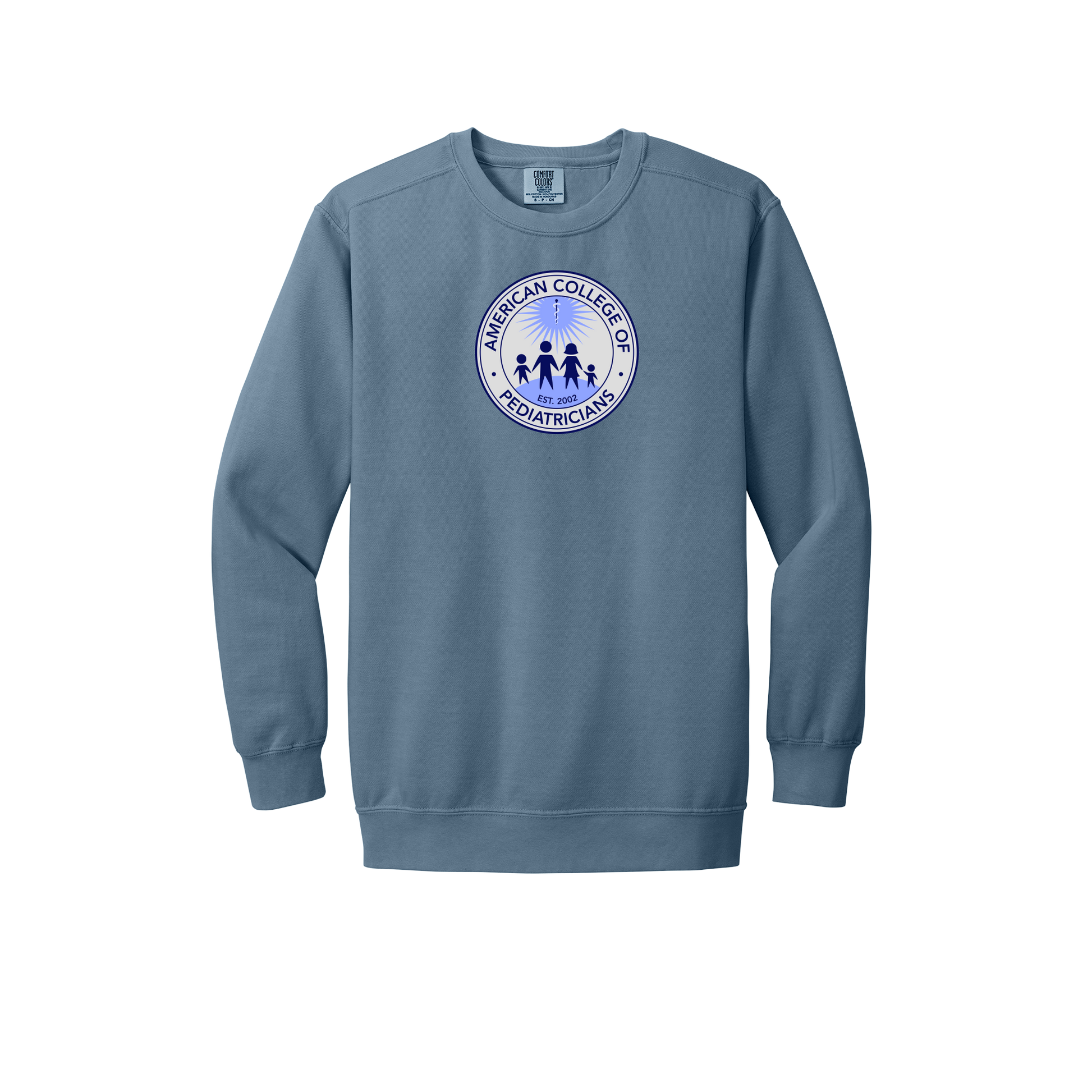 acpeds-premium-clinic-comfort-crewneck-dtf-front-1566-bluejean-flat-front
