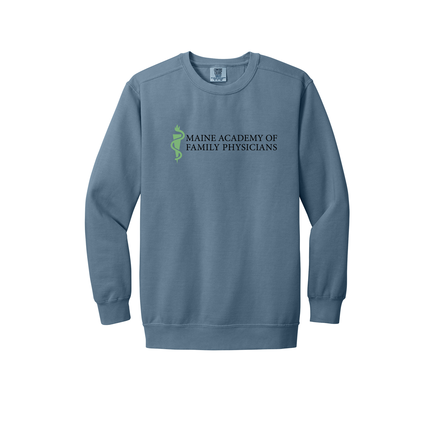 maineafp-premium-clinic-comfort-crewneck-dtf-front-1566-bluejean-flat-front
