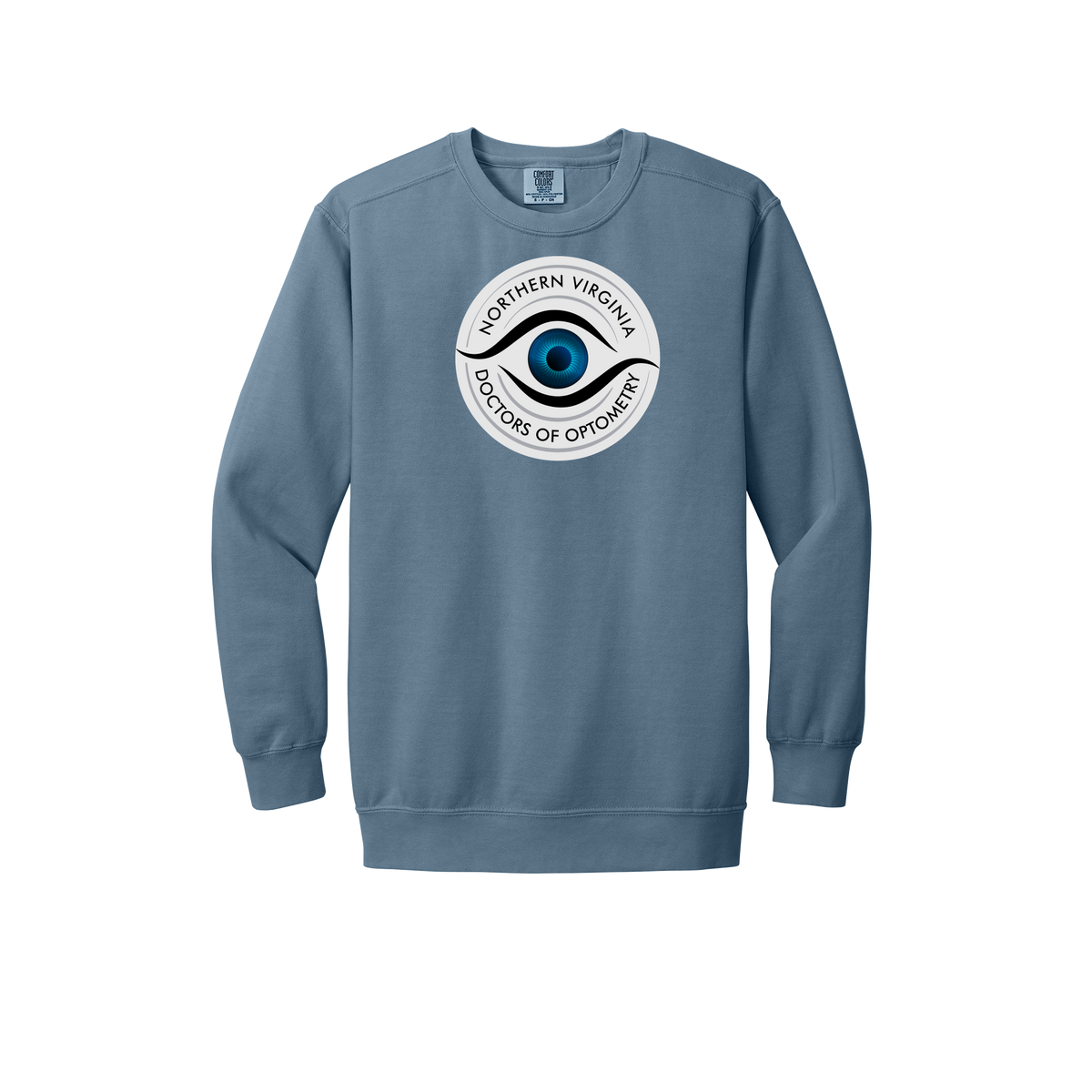 novaeyedocs-premium-clinic-comfort-crewneck-dtf-front-1566-bluejean-flat-front