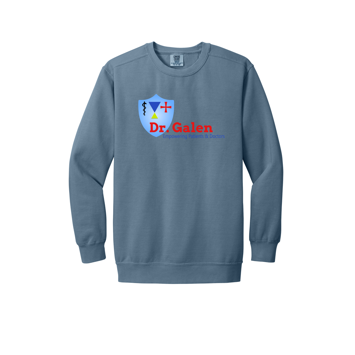 drgalen-premium-clinic-comfort-crewneck-dtf-front-1566-bluejean-flat-front
