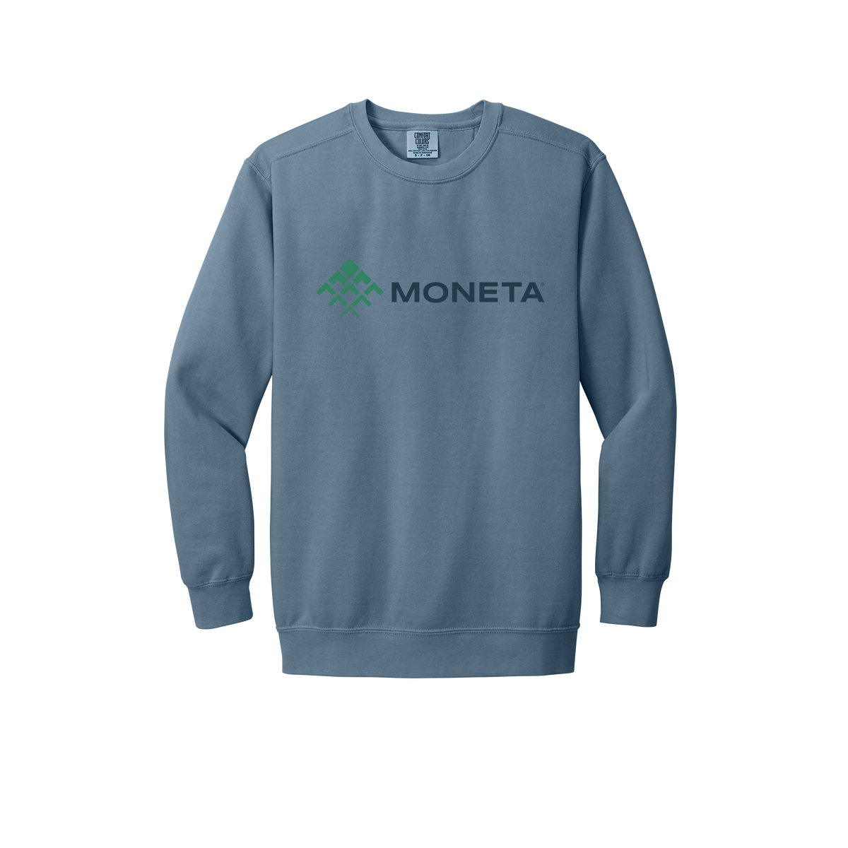 monetagroup-premium-comfort-crewneck-dtf-front-1566-bluejean-flat-front