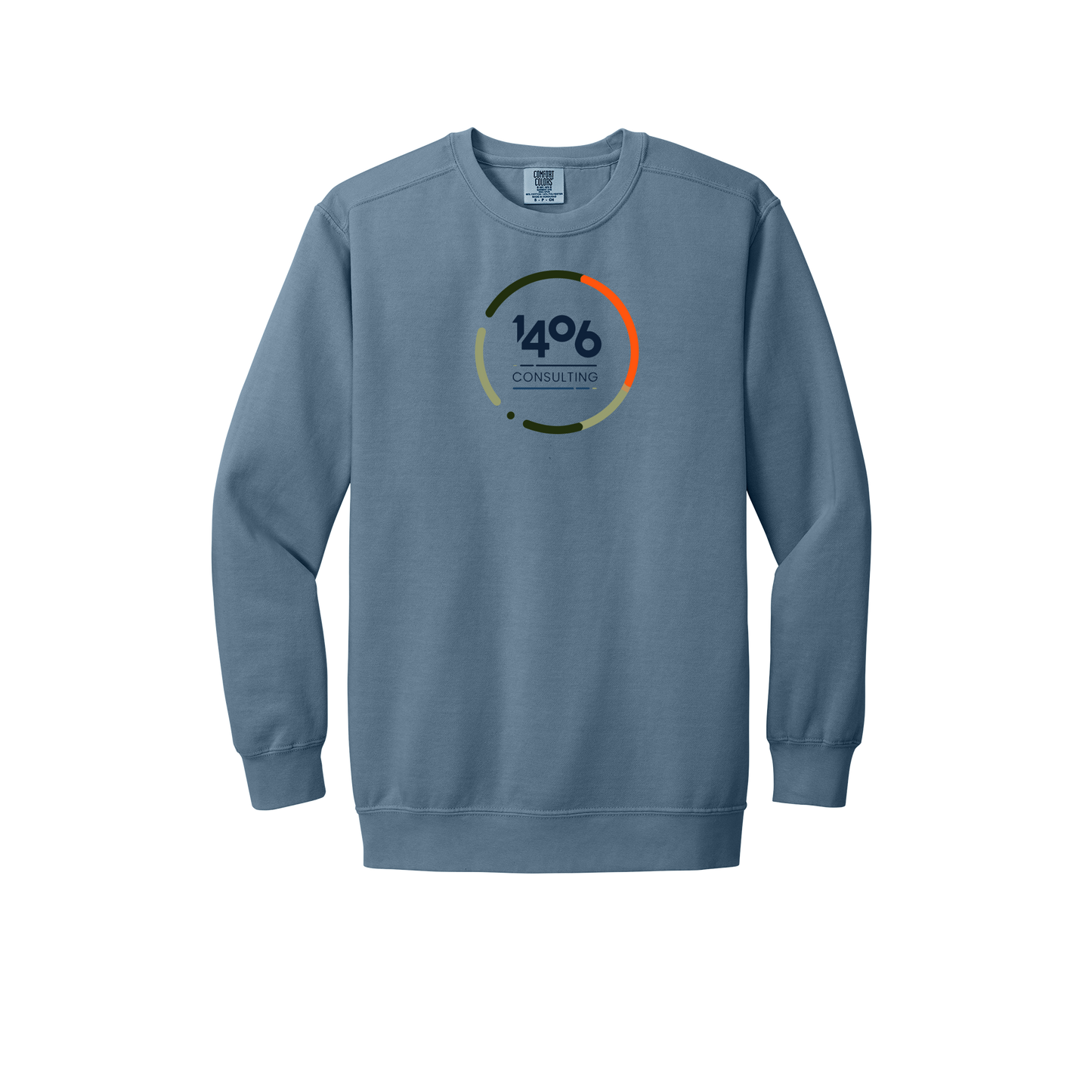 1406consulting-premium-comfort-crewneck-dtf-front-1566-bluejean-flat-front