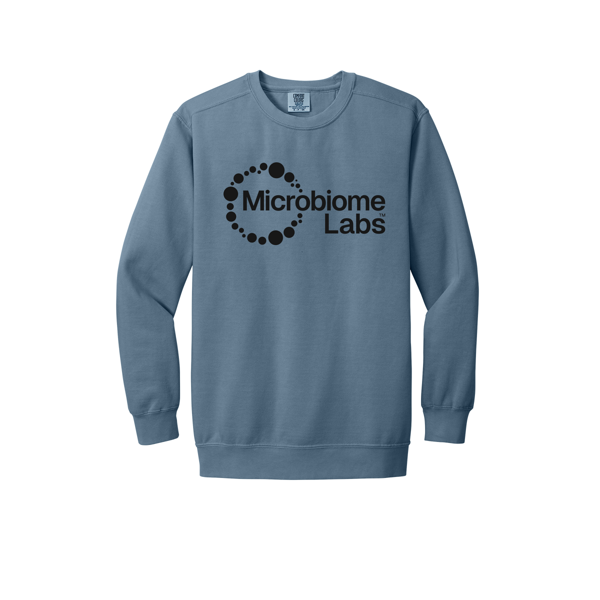 microbiomelabs-premium-comfort-crewneck-dtf-front-1566-bluejean-flat-front