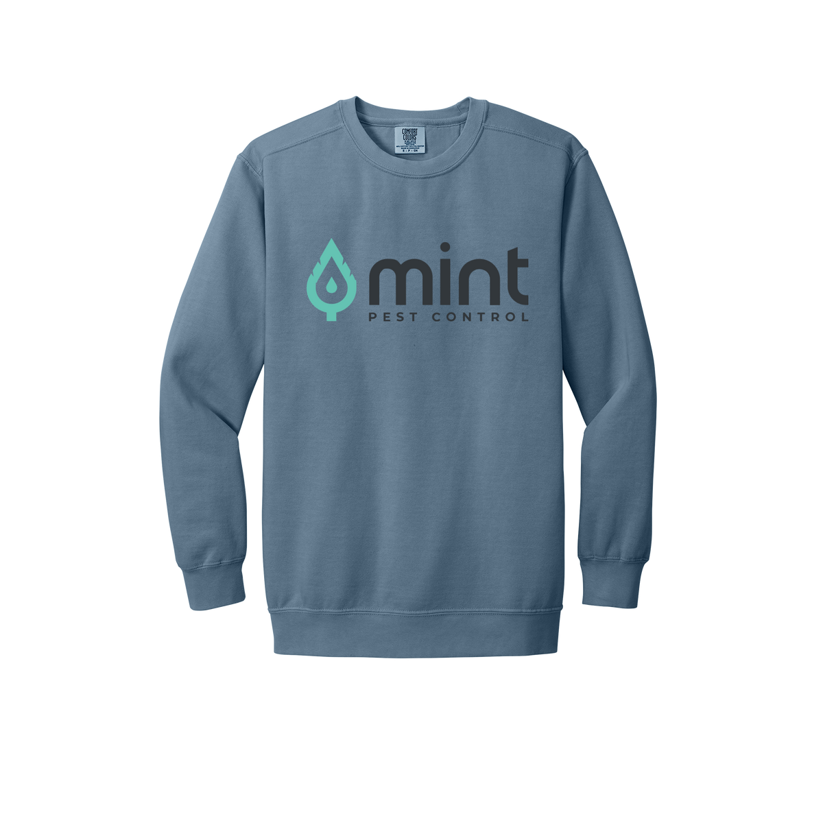 mintpest-premium-comfort-crewneck-dtf-front-1566-bluejean-flat-front