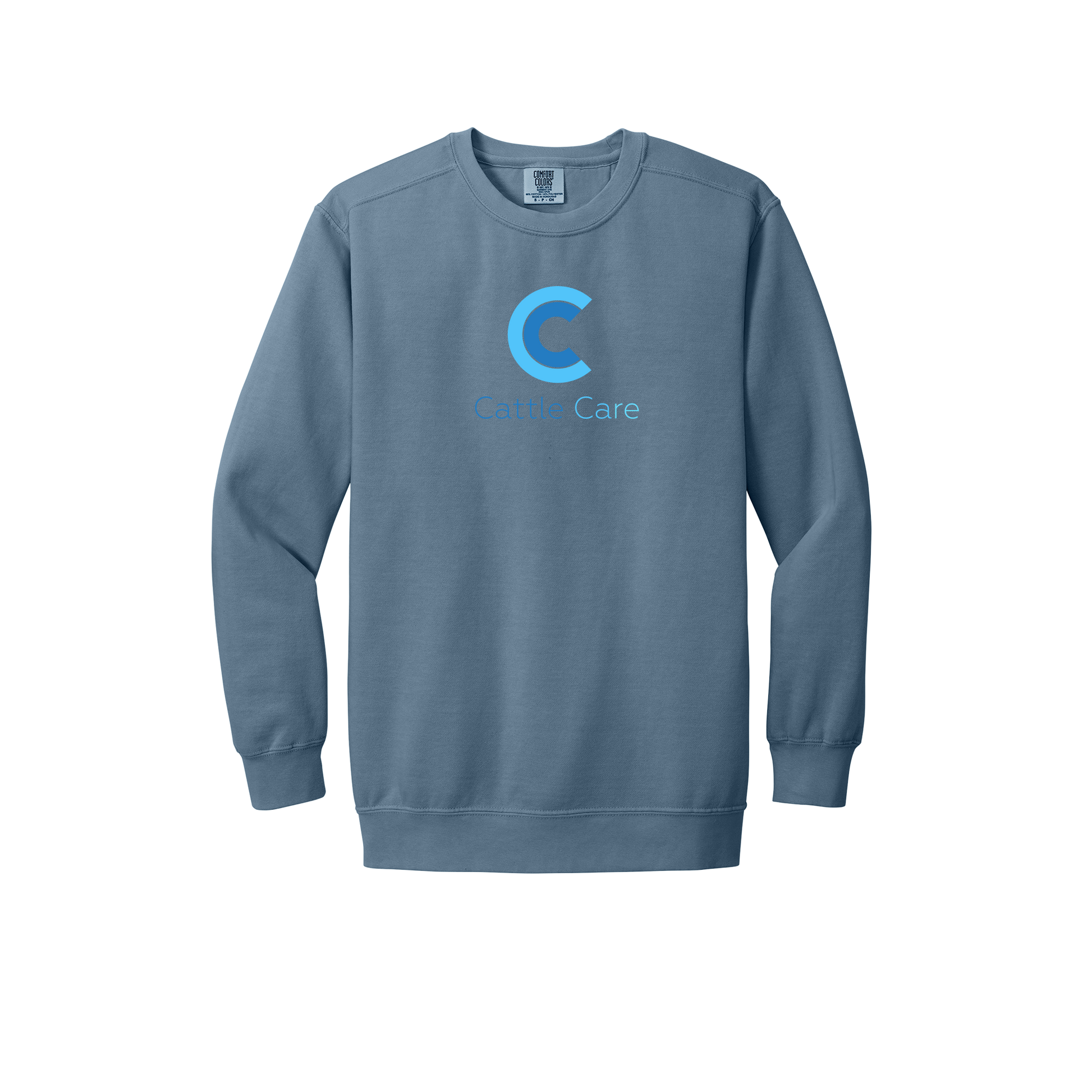 cattle-care-premium-comfort-crewneck-dtf-front-1566-bluejean-flat-front