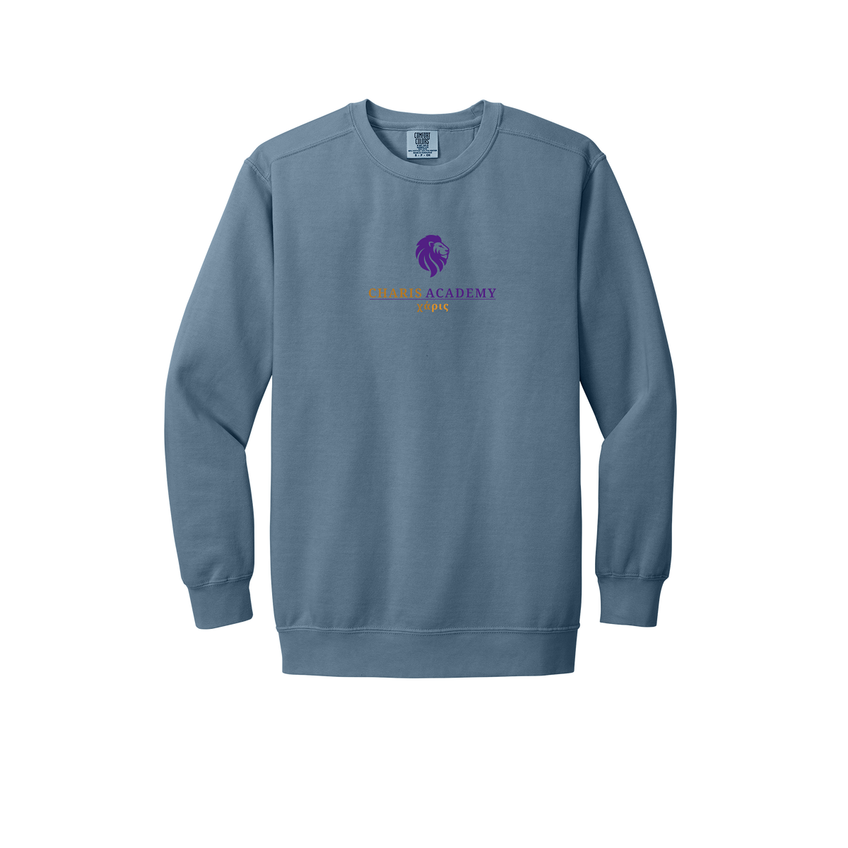 cahazleton-premium-comfort-crewneck-dtf-front-1566-bluejean-flat-front
