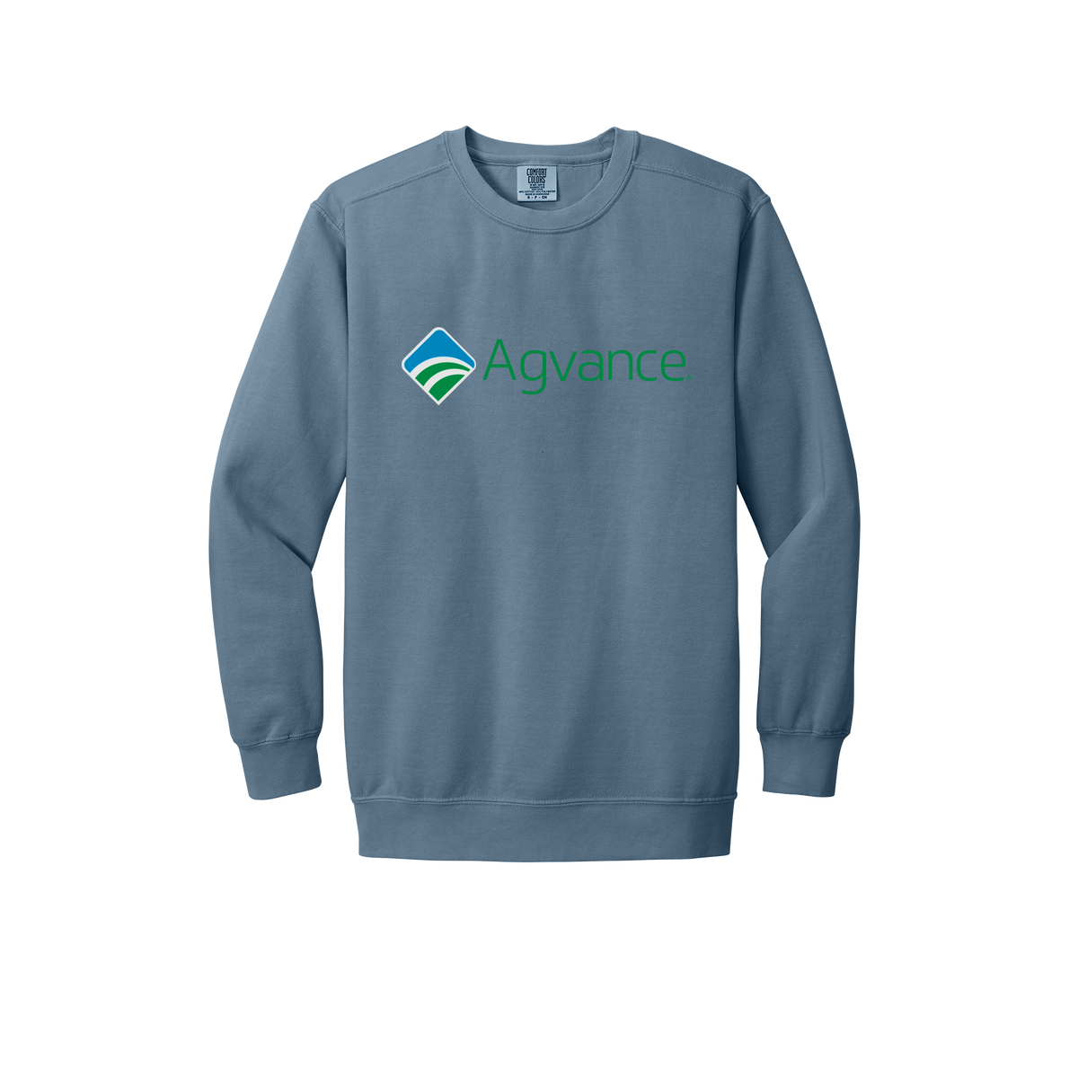 agvance-premium-comfort-crewneck-dtf-front-1566-bluejean-flat-front