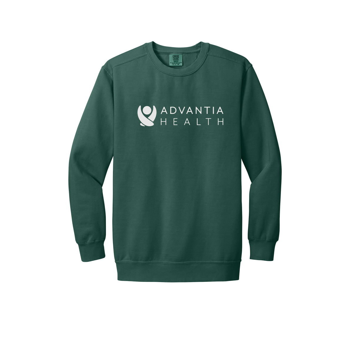 advantiahealth-premium-clinic-comfort-crewneck-dtf-front-1566-bluespruce-flat-front
