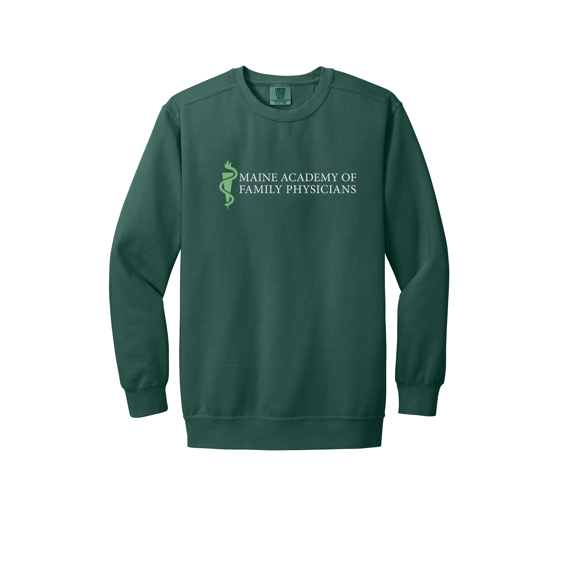 maineafp-premium-clinic-comfort-crewneck-dtf-front-1566-bluespruce-flat-front
