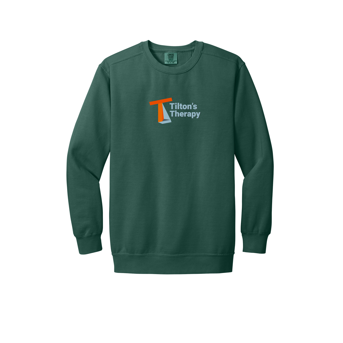 tiltonstherapy-premium-comfort-crewneck-dtf-front-1566-bluespruce-flat-front