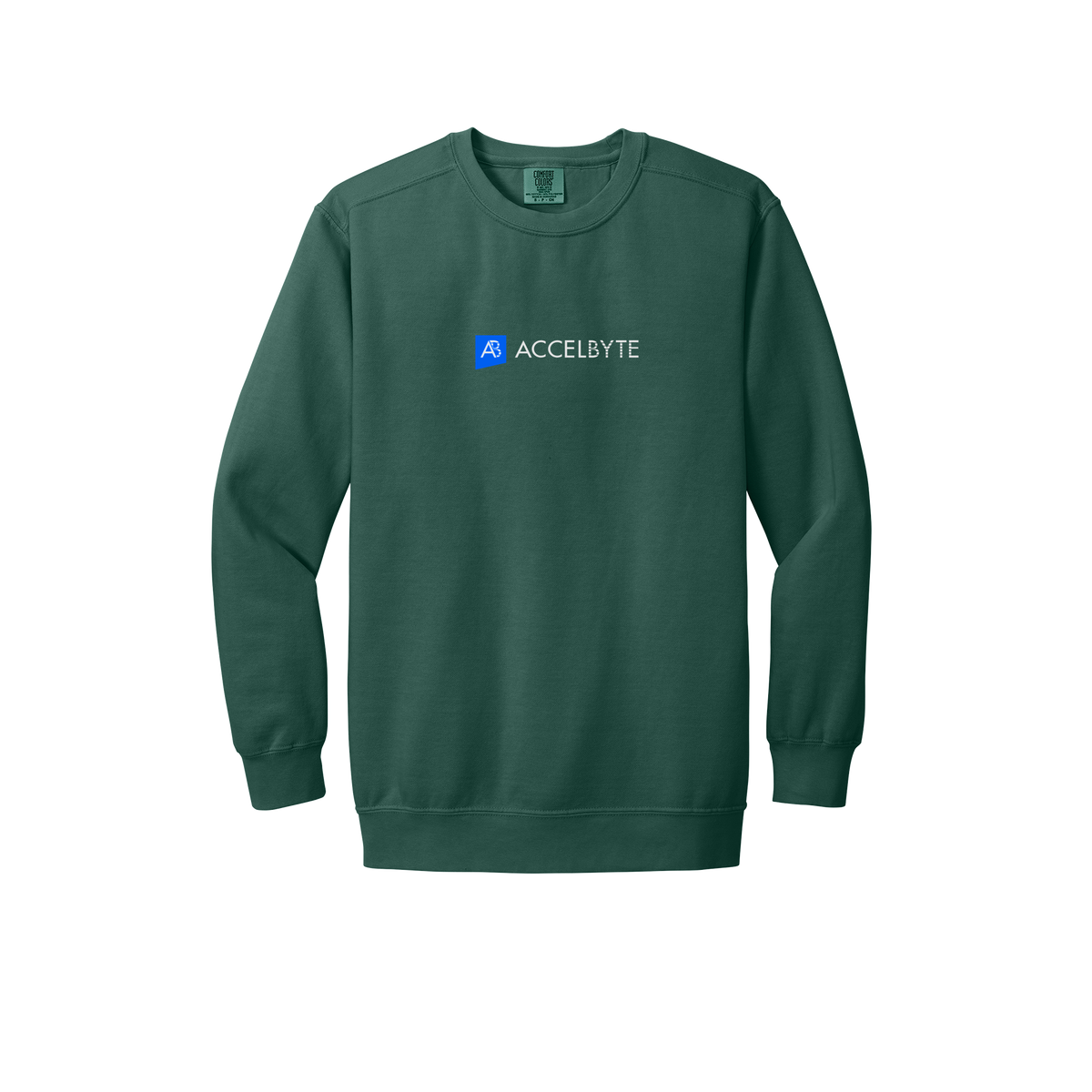 accelbyte-premium-comfort-crewneck-dtf-front-1566-bluespruce-flat-front