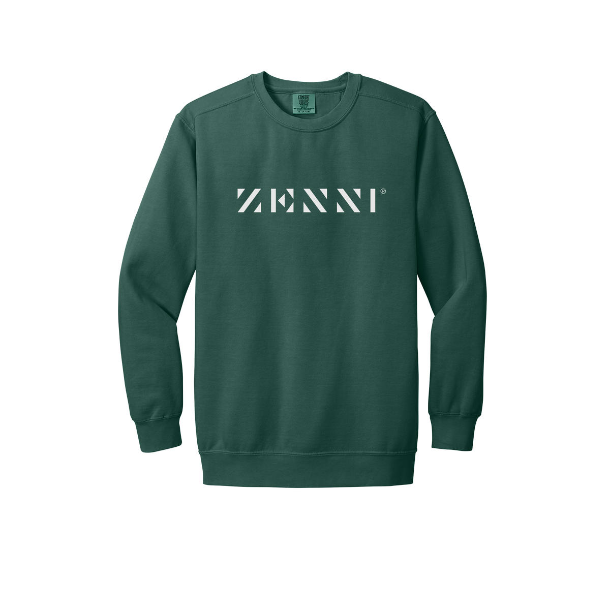 zennioptical-premium-clinic-comfort-crewneck-dtf-front-1566-bluespruce-flat-front