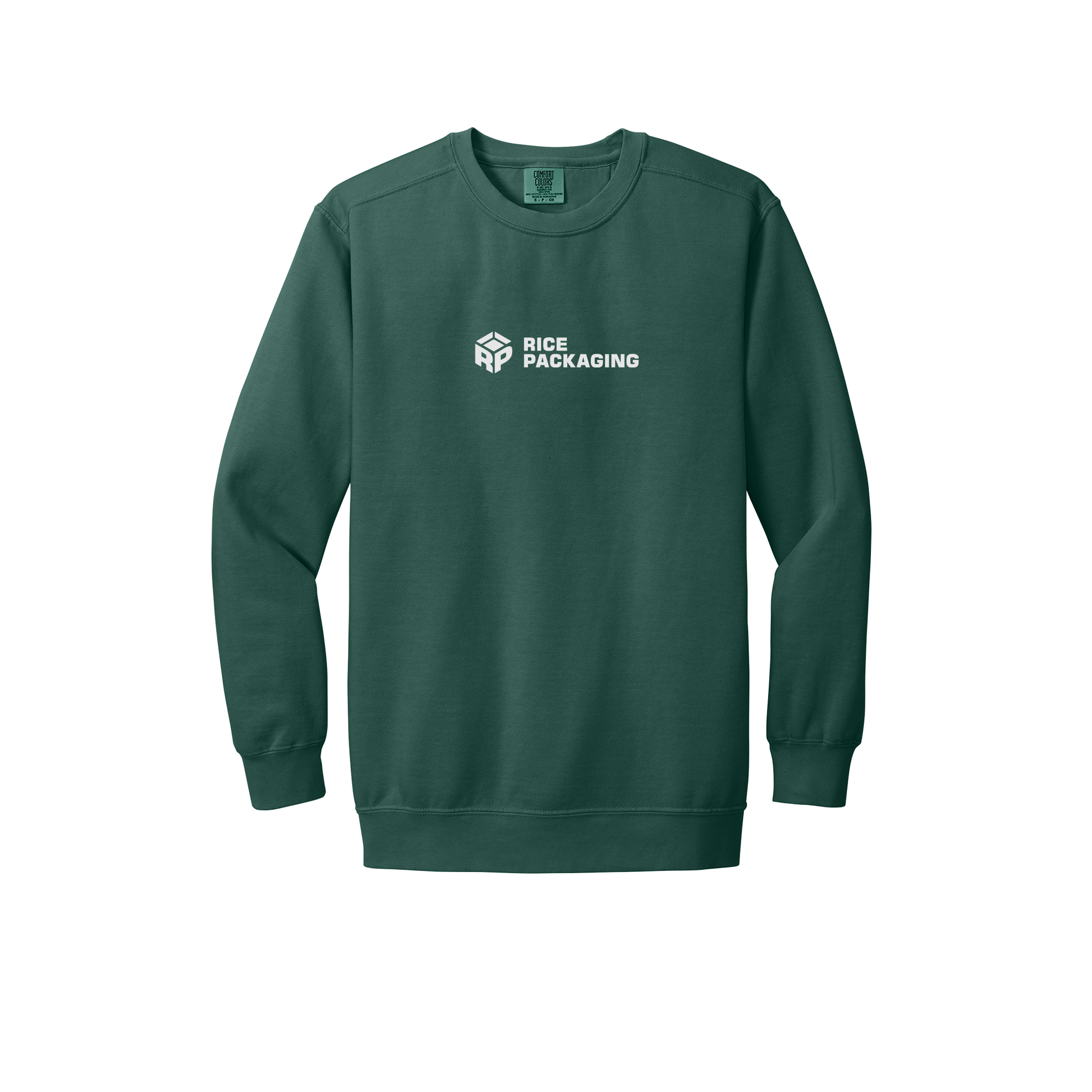 ricepackaging-premium-comfort-crewneck-dtf-front-1566-bluespruce-flat-front