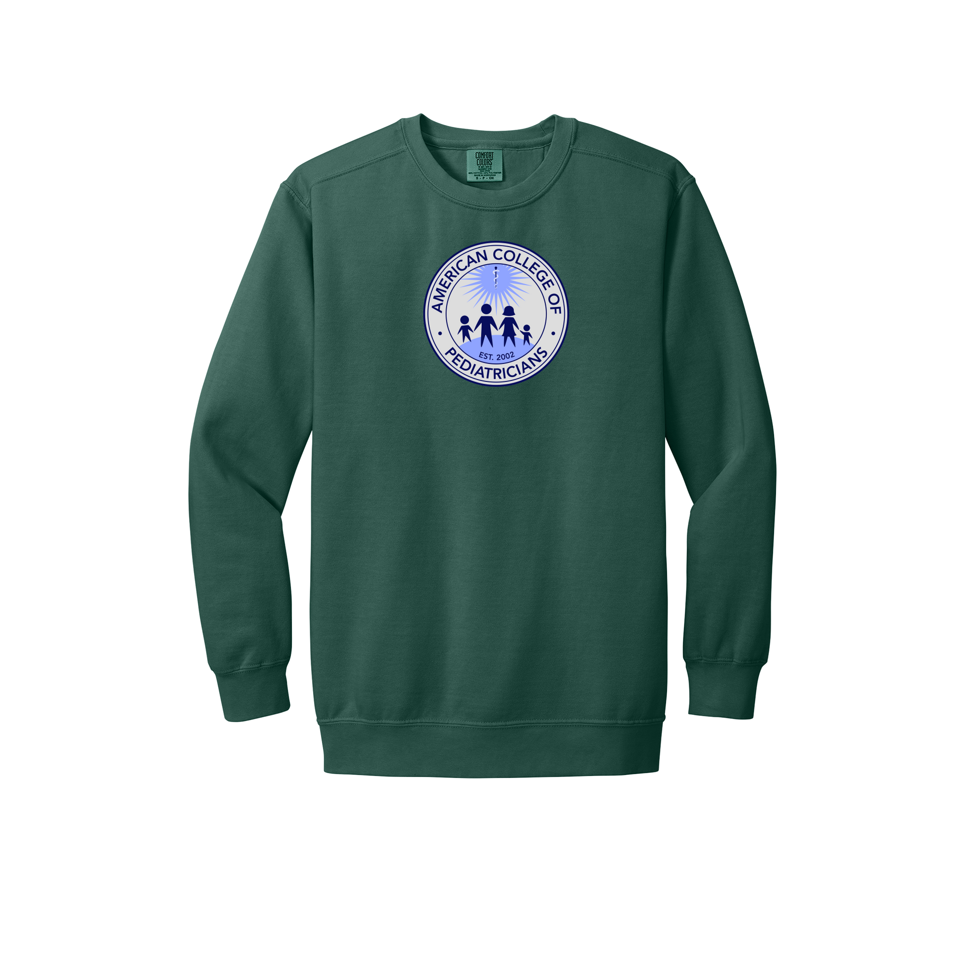 acpeds-premium-clinic-comfort-crewneck-dtf-front-1566-bluespruce-flat-front