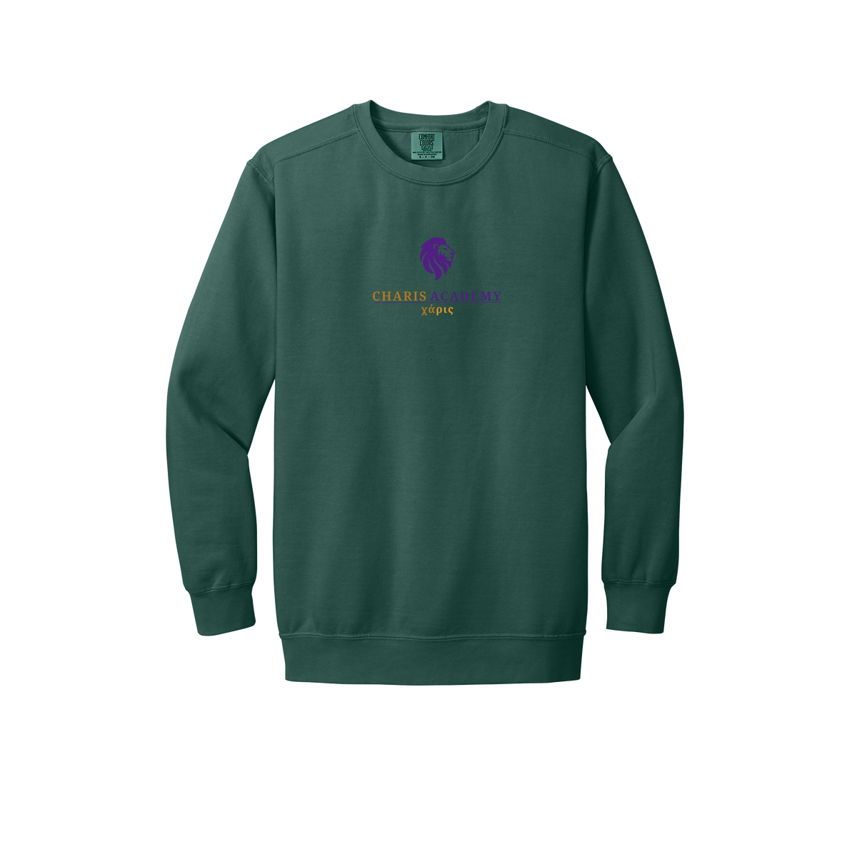 cahazleton-premium-comfort-crewneck-dtf-front-1566-bluespruce-flat-front