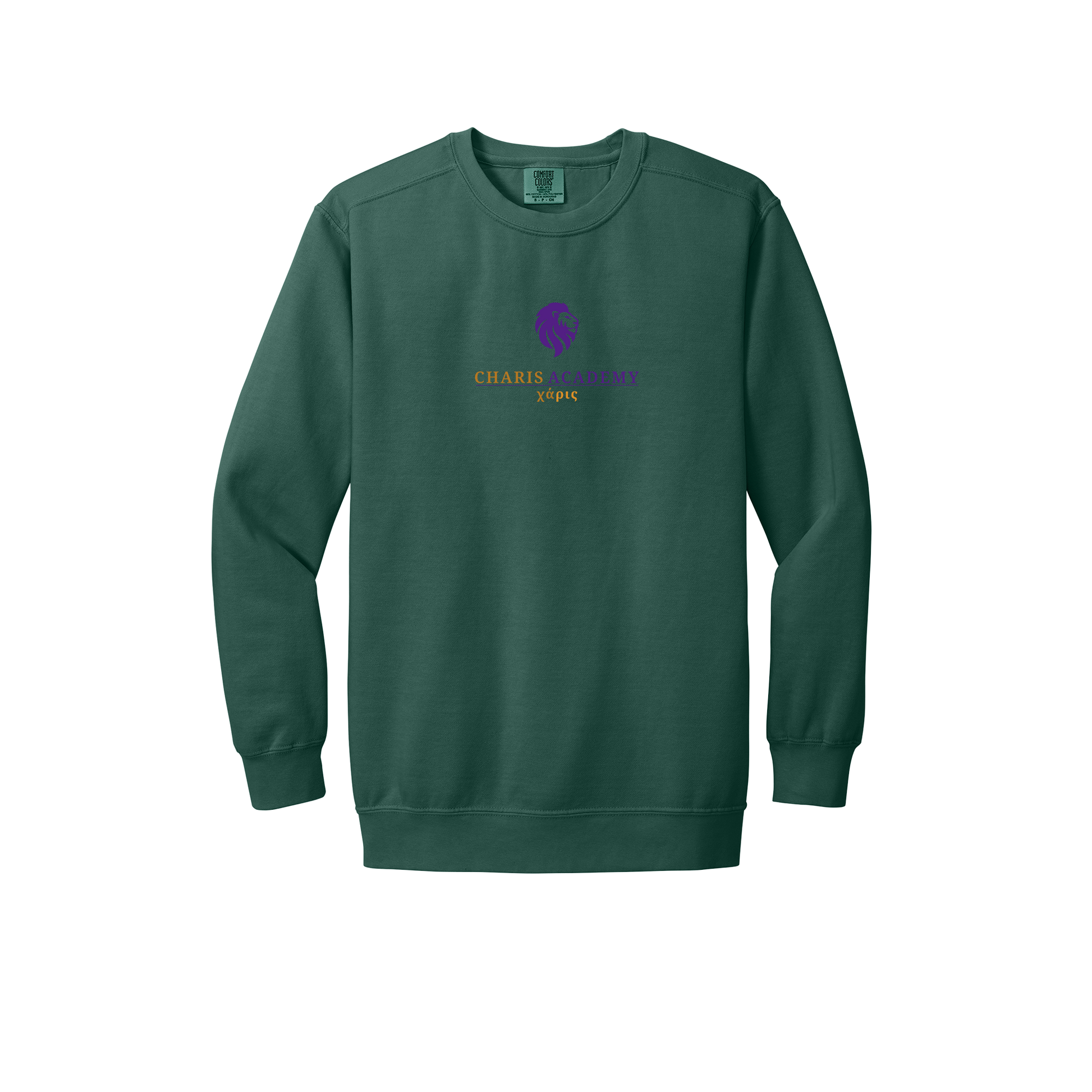 cahazleton-premium-comfort-crewneck-dtf-front-1566-bluespruce-flat-front