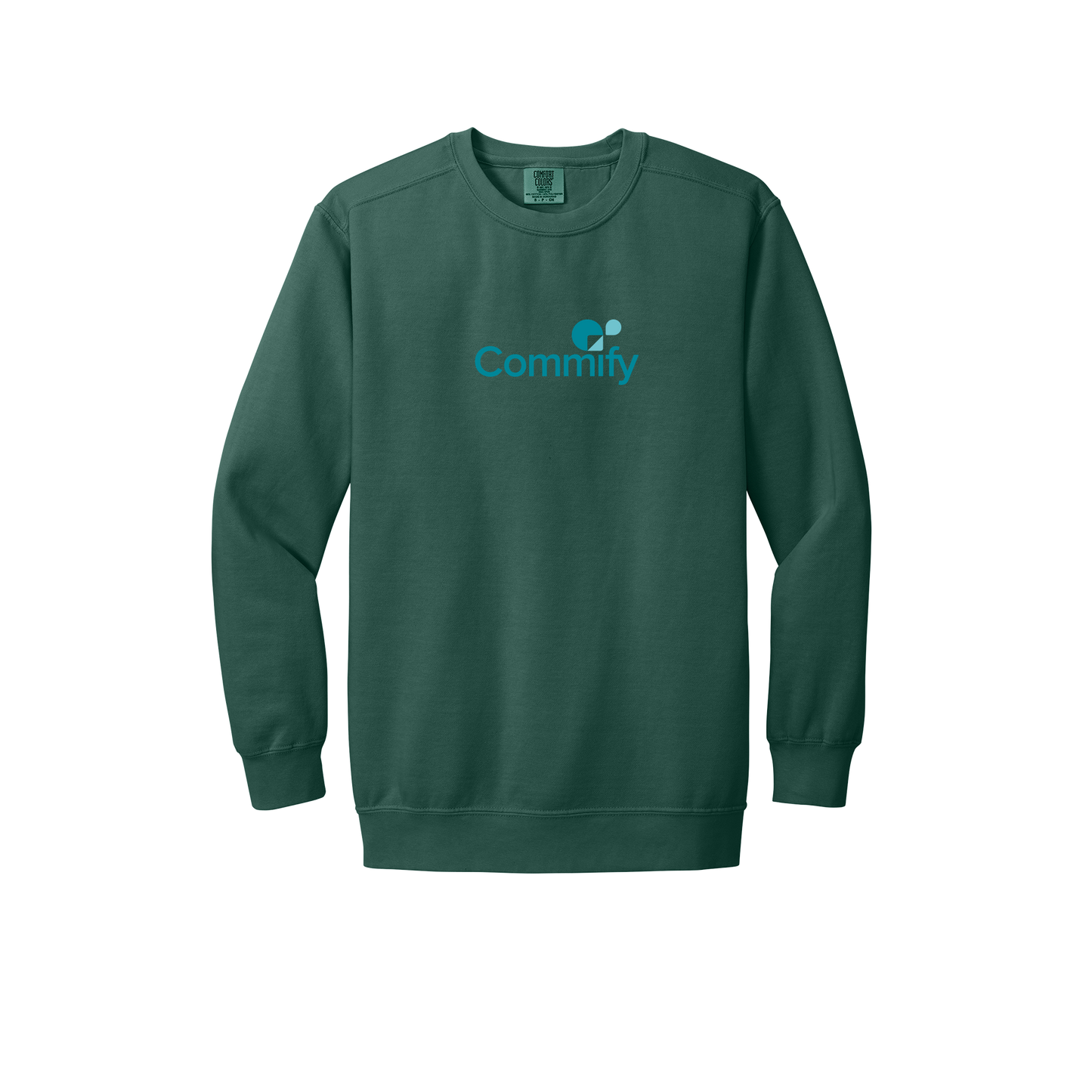 commify-premium-comfort-crewneck-dtf-front-1566-bluespruce-flat-front