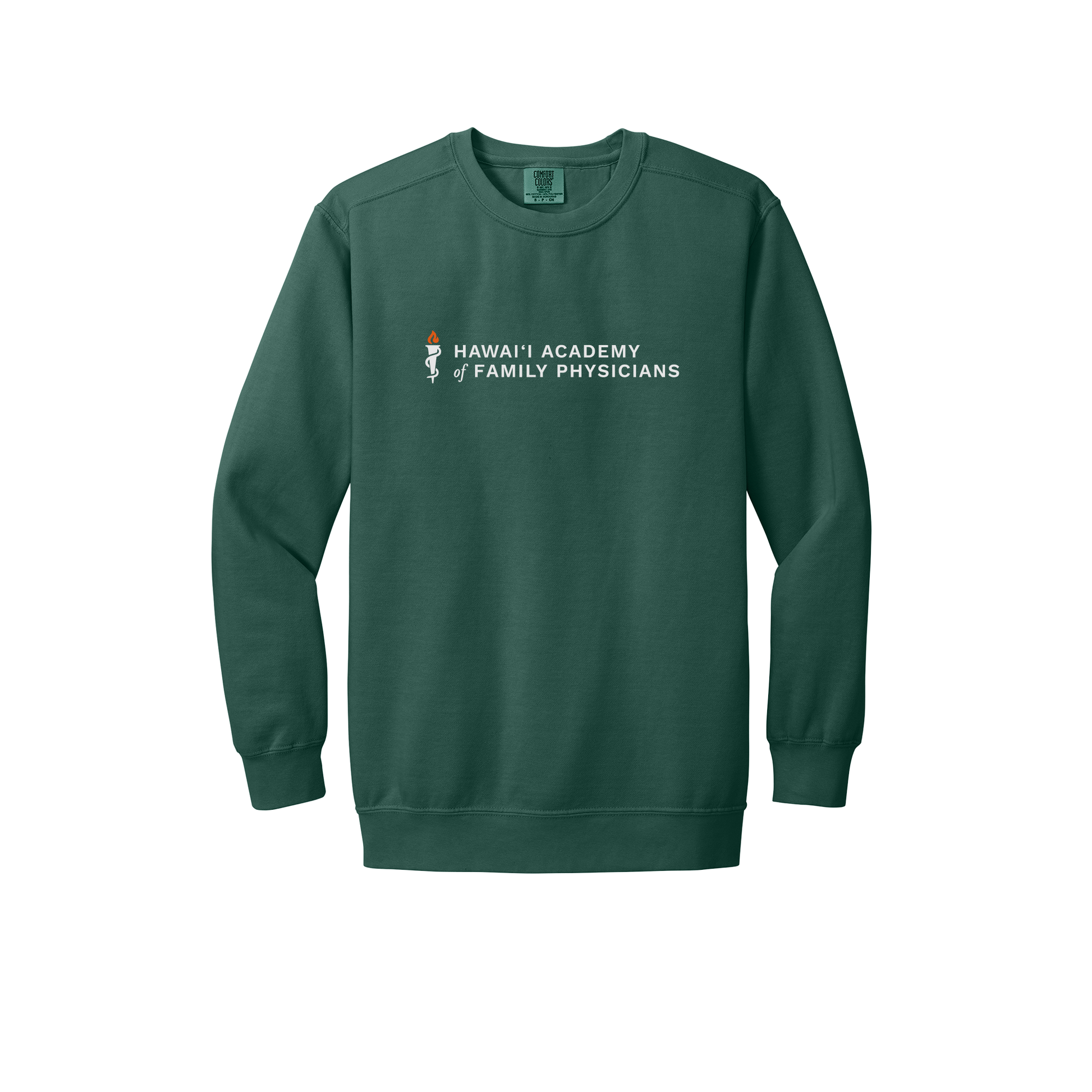 hafp-premium-clinic-comfort-crewneck-dtf-front-1566-bluespruce-flat-front