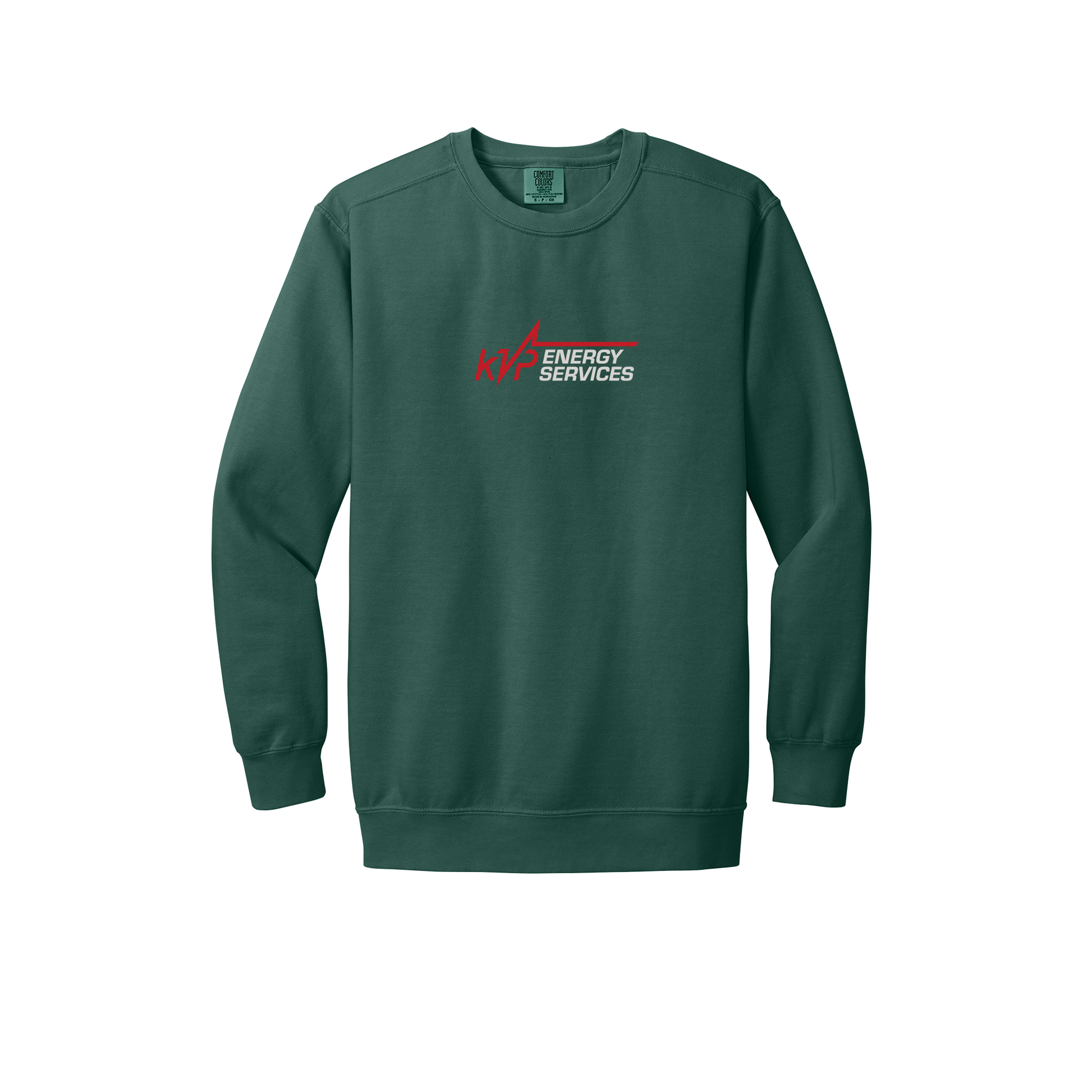 kvpenergy-premium-comfort-crewneck-dtf-front-1566-bluespruce-flat-front