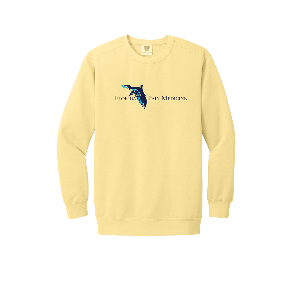 floridapainmedicine-premium-clinic-comfort-crewneck-dtf-front-1566-butter-flat-front