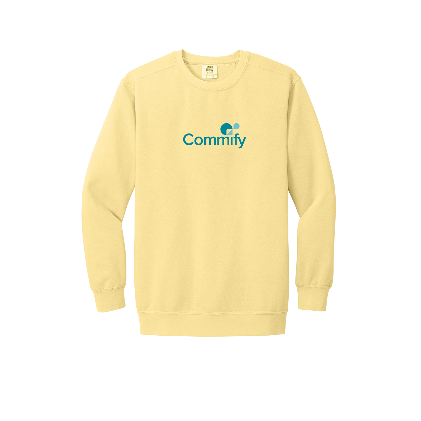 commify-premium-comfort-crewneck-dtf-front-1566-butter-flat-front