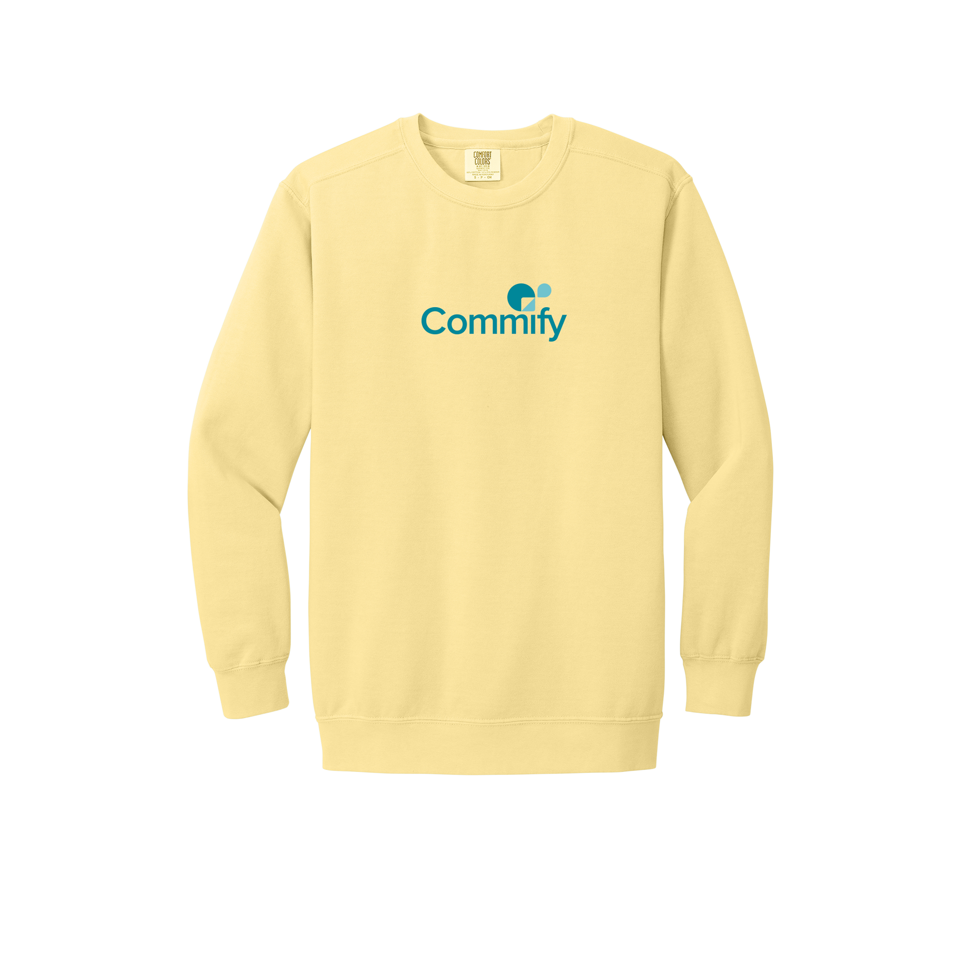 commify-premium-comfort-crewneck-dtf-front-1566-butter-flat-front
