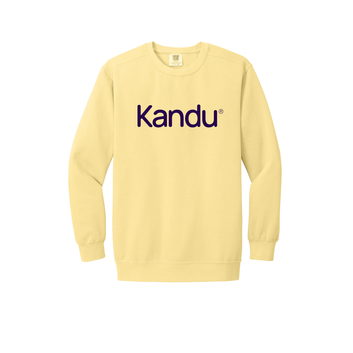 kandu-premium-clinic-comfort-crewneck-dtf-front-1566-butter-flat-front
