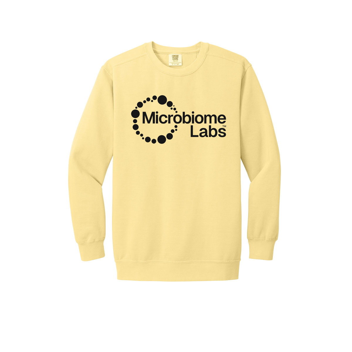 microbiomelabs-premium-comfort-crewneck-dtf-front-1566-butter-flat-front