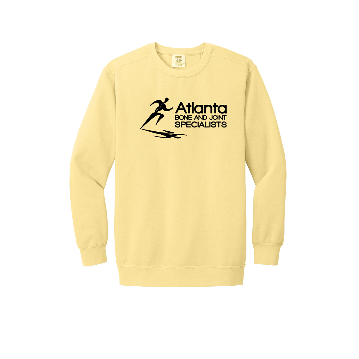 atlantaboneandjoint-premium-clinic-comfort-crewneck-dtf-front-1566-butter-flat-front