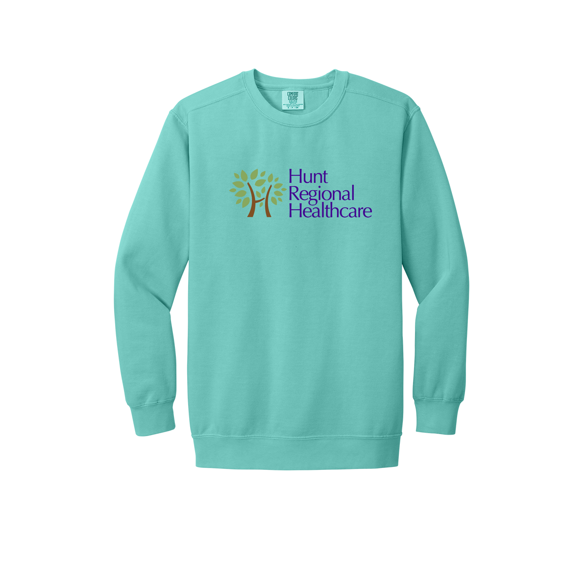 huntregional-premium-clinic-comfort-crewneck-dtf-front-1566-chalkymint-flat-front