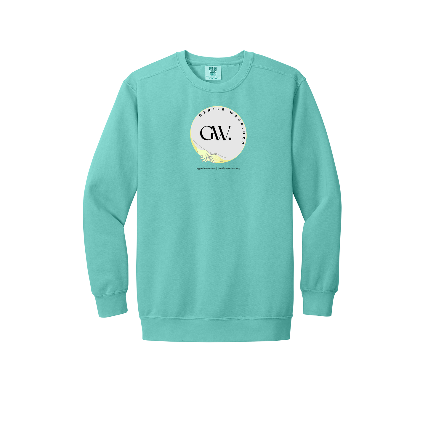 gentle-warriors-premium-comfort-crewneck-dtf-front-1566-chalkymint-flat-front