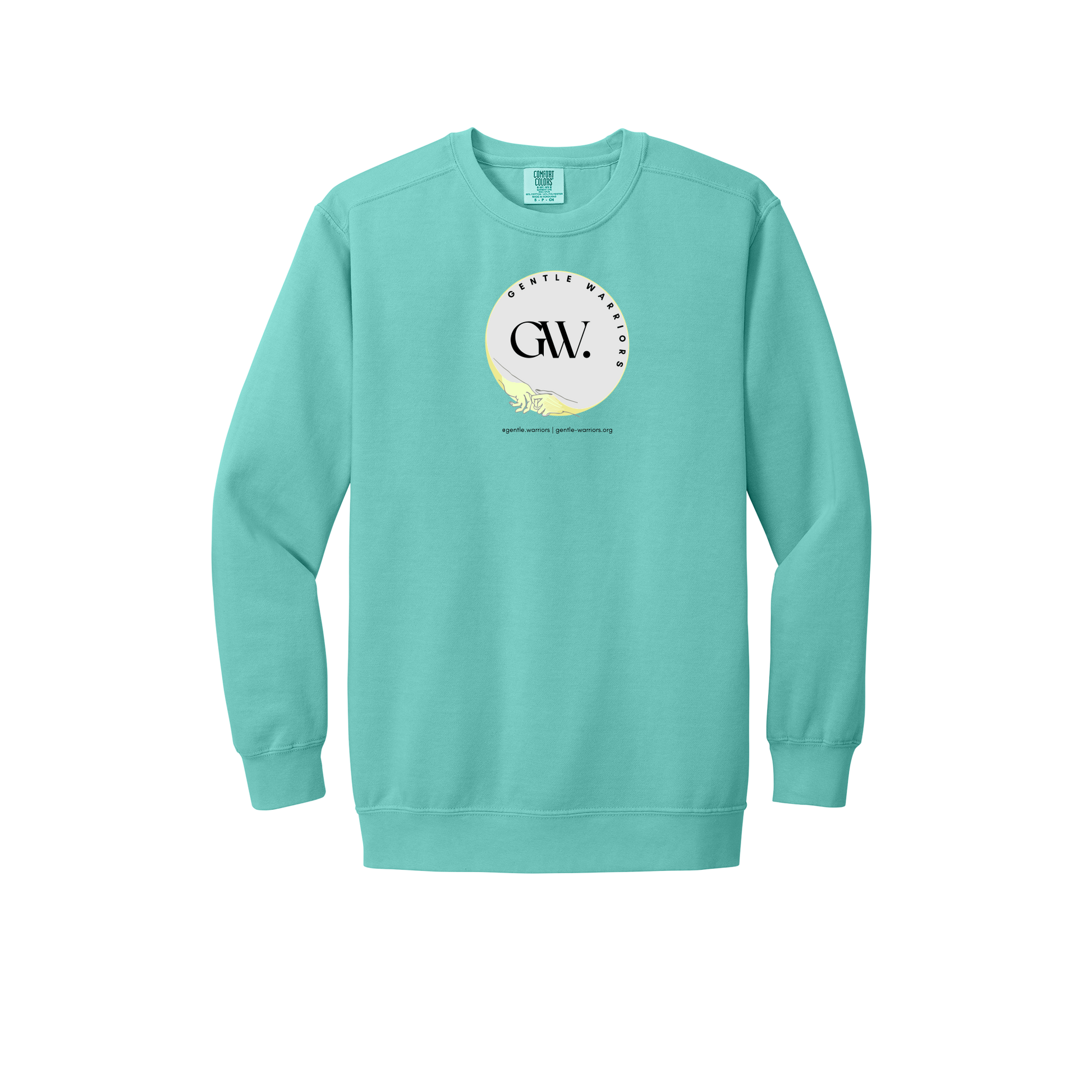 gentle-warriors-premium-comfort-crewneck-dtf-front-1566-chalkymint-flat-front