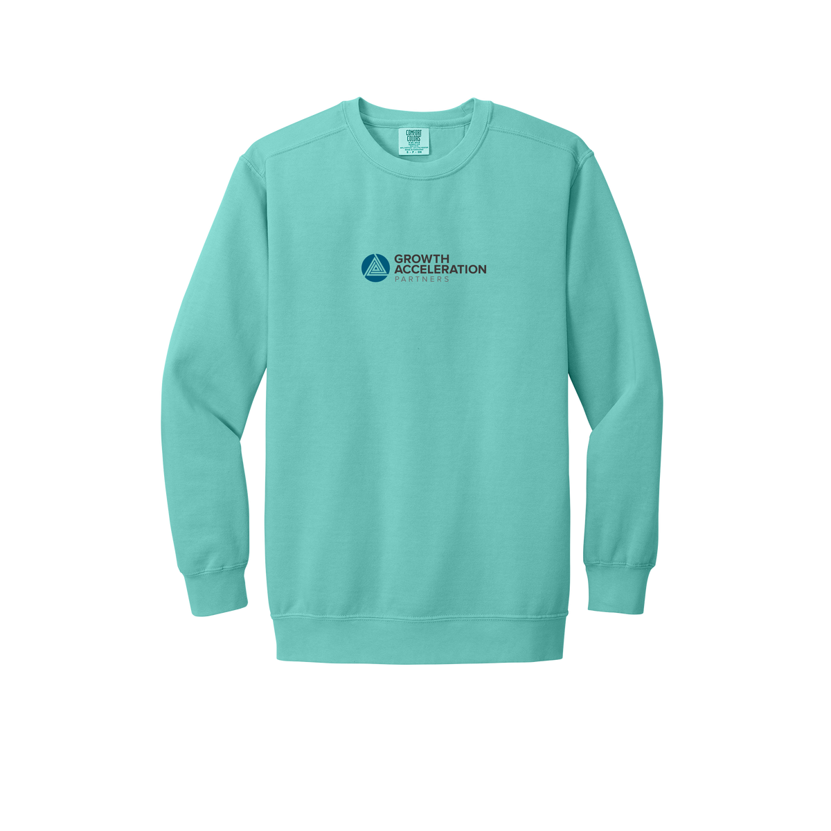 growthaccelerationpartners-premium-comfort-crewneck-dtf-front-1566-chalkymint-flat-front