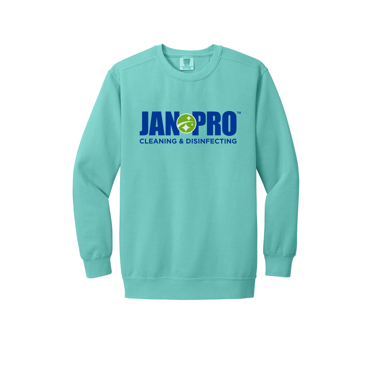jan-pro-premium-comfort-crewneck-dtf-front-1566-chalkymint-flat-front