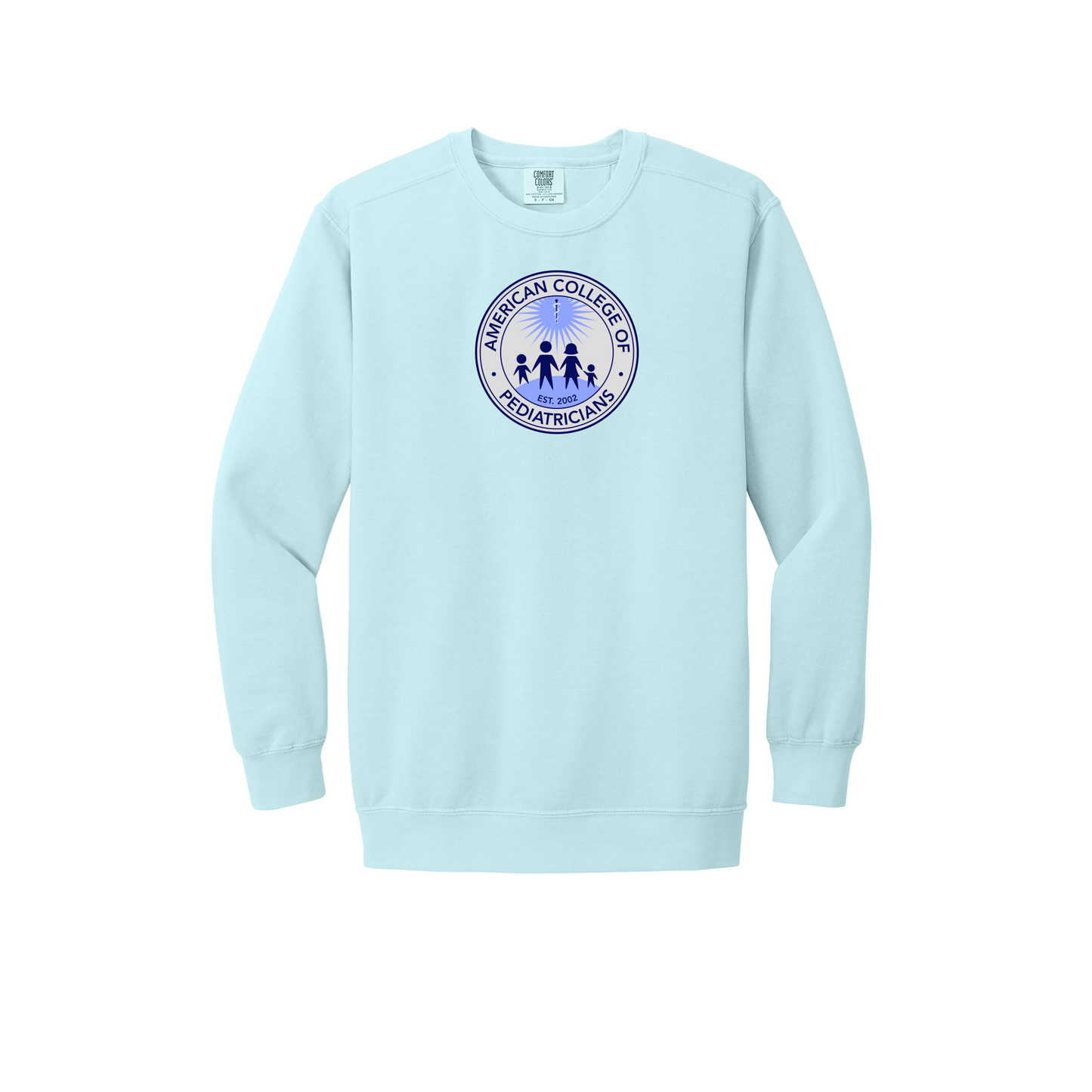 acpeds-premium-clinic-comfort-crewneck-dtf-front-1566-chambray-flat-front