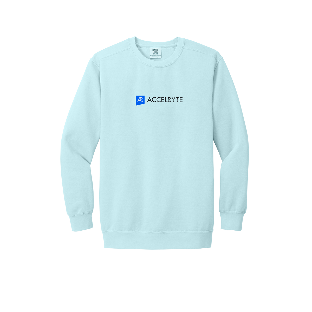 accelbyte-premium-comfort-crewneck-dtf-front-1566-chambray-flat-front