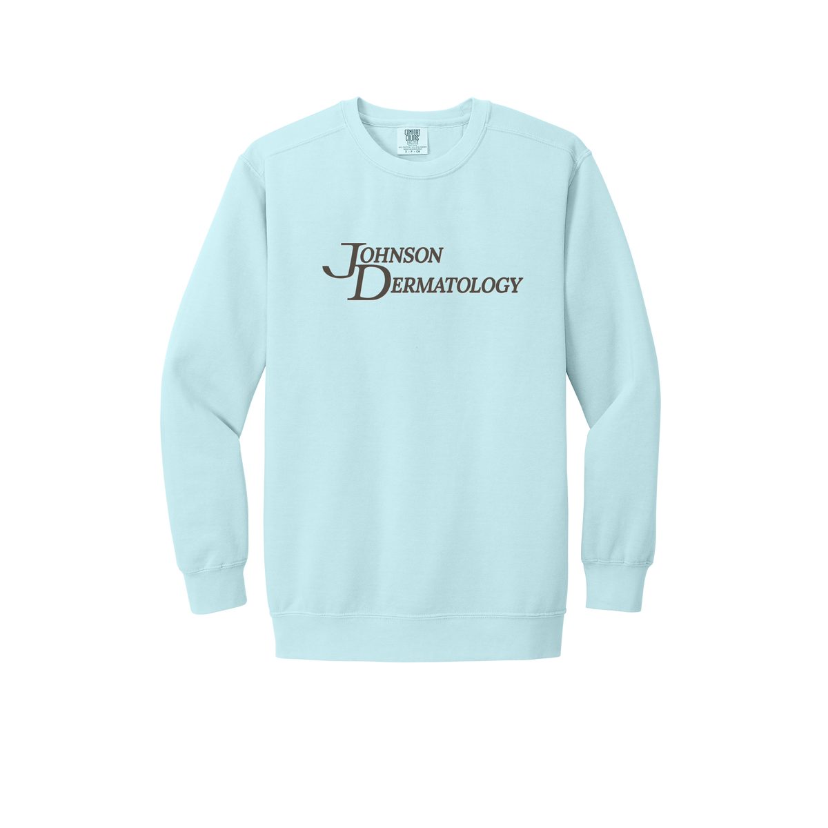 johnsondermatology-premium-clinic-comfort-crewneck-dtf-front-1566-chambray-flat-front