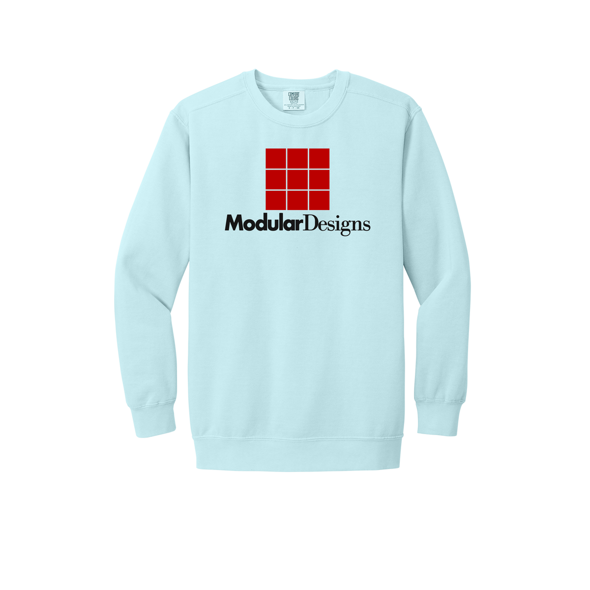 modulardesignsflooring-premium-comfort-crewneck-dtf-front-1566-chambray-flat-front