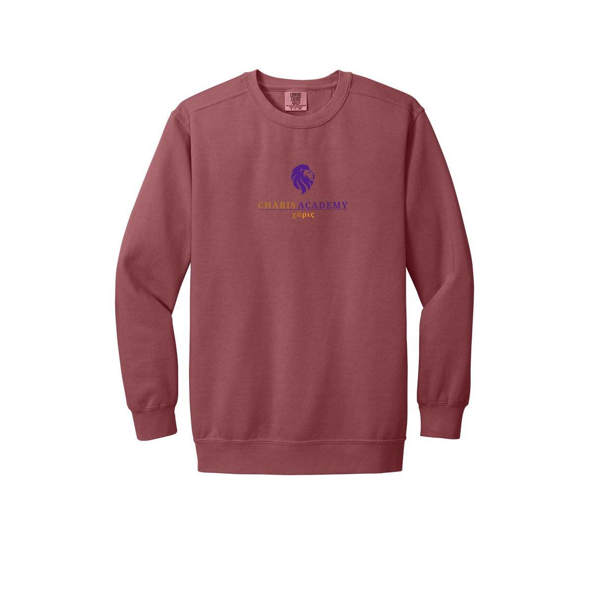 cahazleton-premium-comfort-crewneck-dtf-front-1566-crimson-flat-front