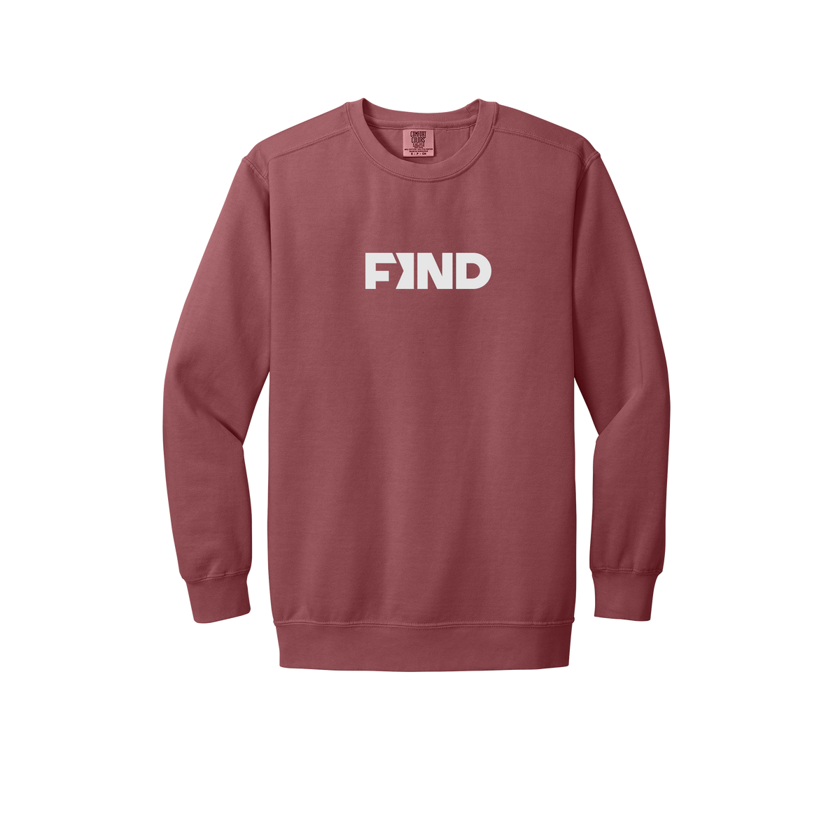 findrealestate-premium-comfort-crewneck-dtf-front-1566-crimson-flat-front