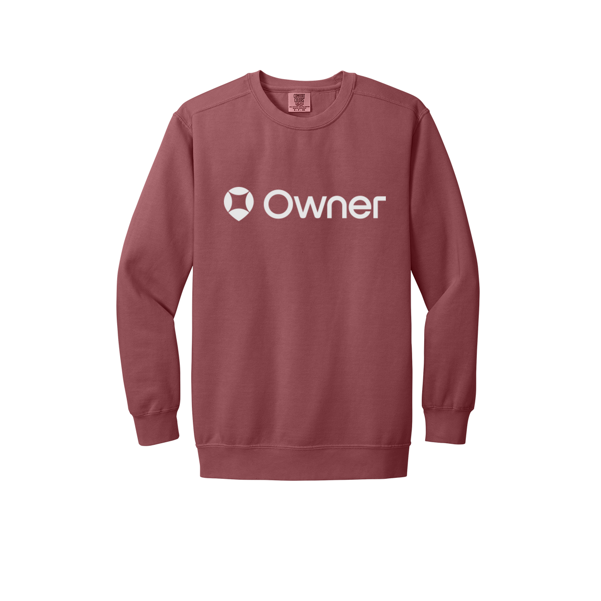 owner-premium-comfort-crewneck-dtf-front-1566-crimson-flat-front