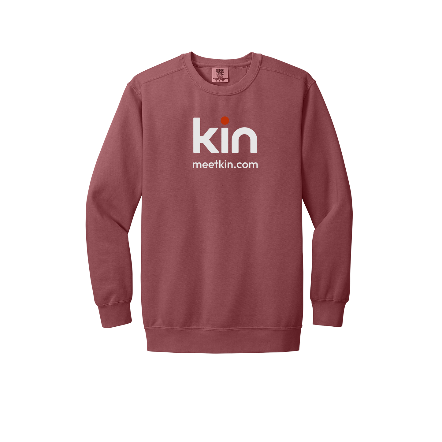 kin-premium-comfort-crewneck-dtf-front-1566-crimson-flat-front