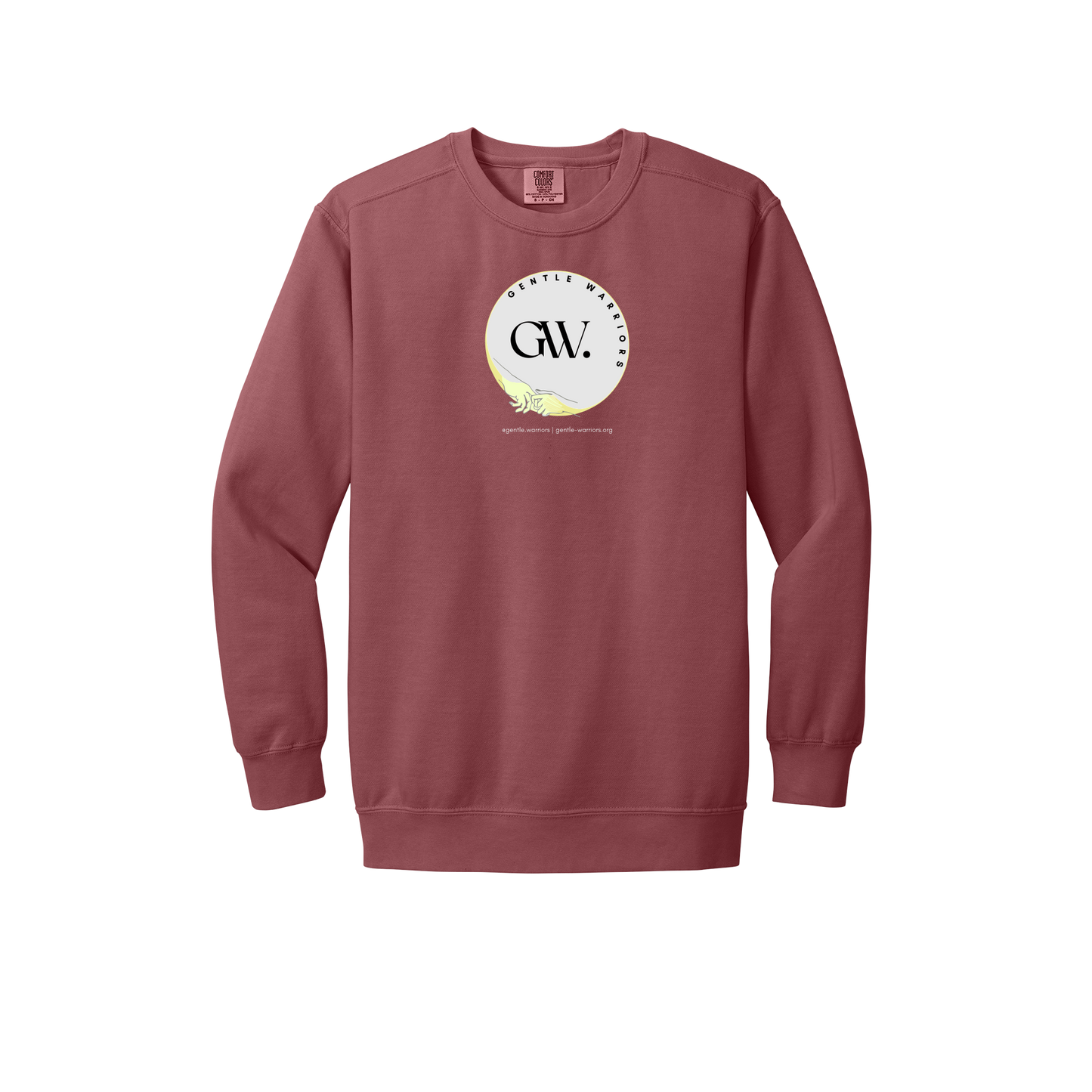gentle-warriors-premium-comfort-crewneck-dtf-front-1566-crimson-flat-front