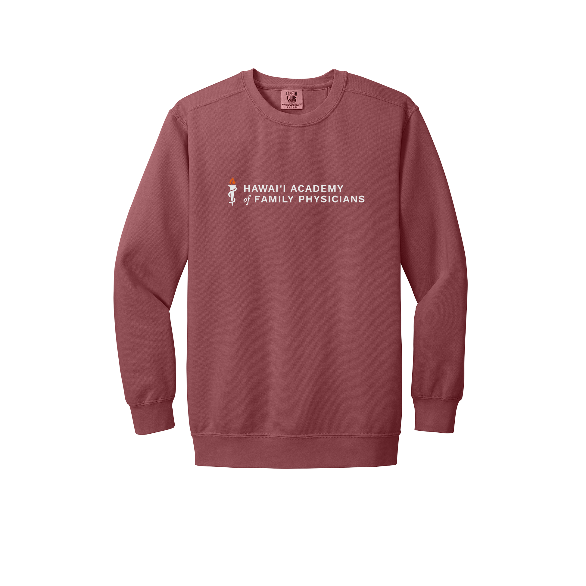 hafp-premium-clinic-comfort-crewneck-dtf-front-1566-crimson-flat-front