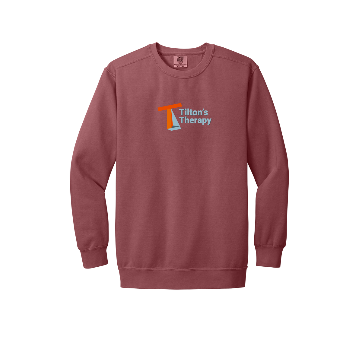 tiltonstherapy-premium-comfort-crewneck-dtf-front-1566-crimson-flat-front