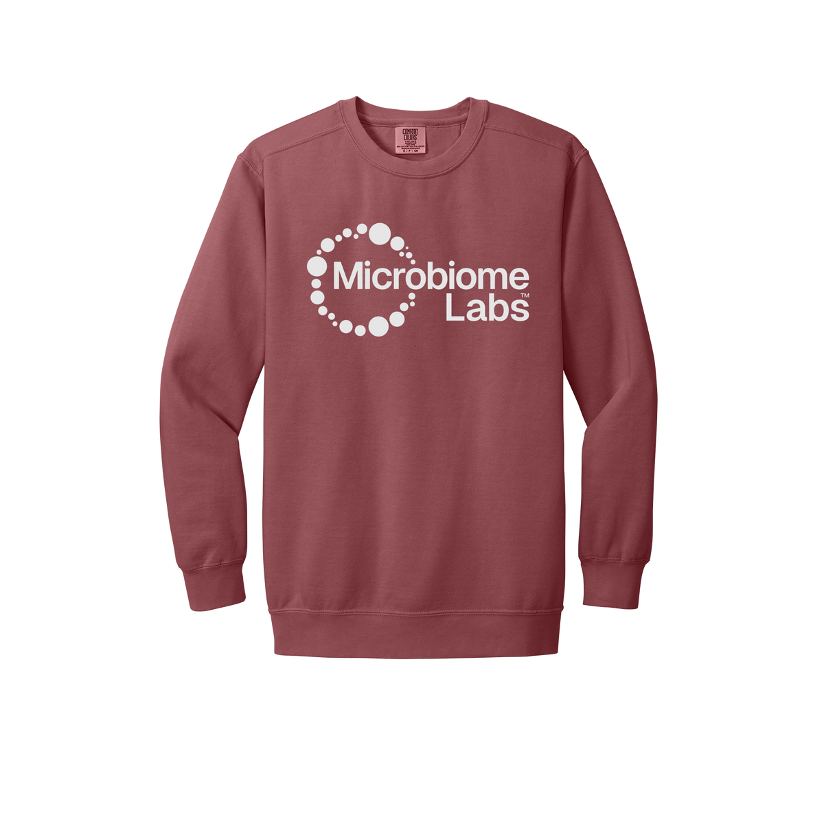 microbiomelabs-premium-comfort-crewneck-dtf-front-1566-crimson-flat-front