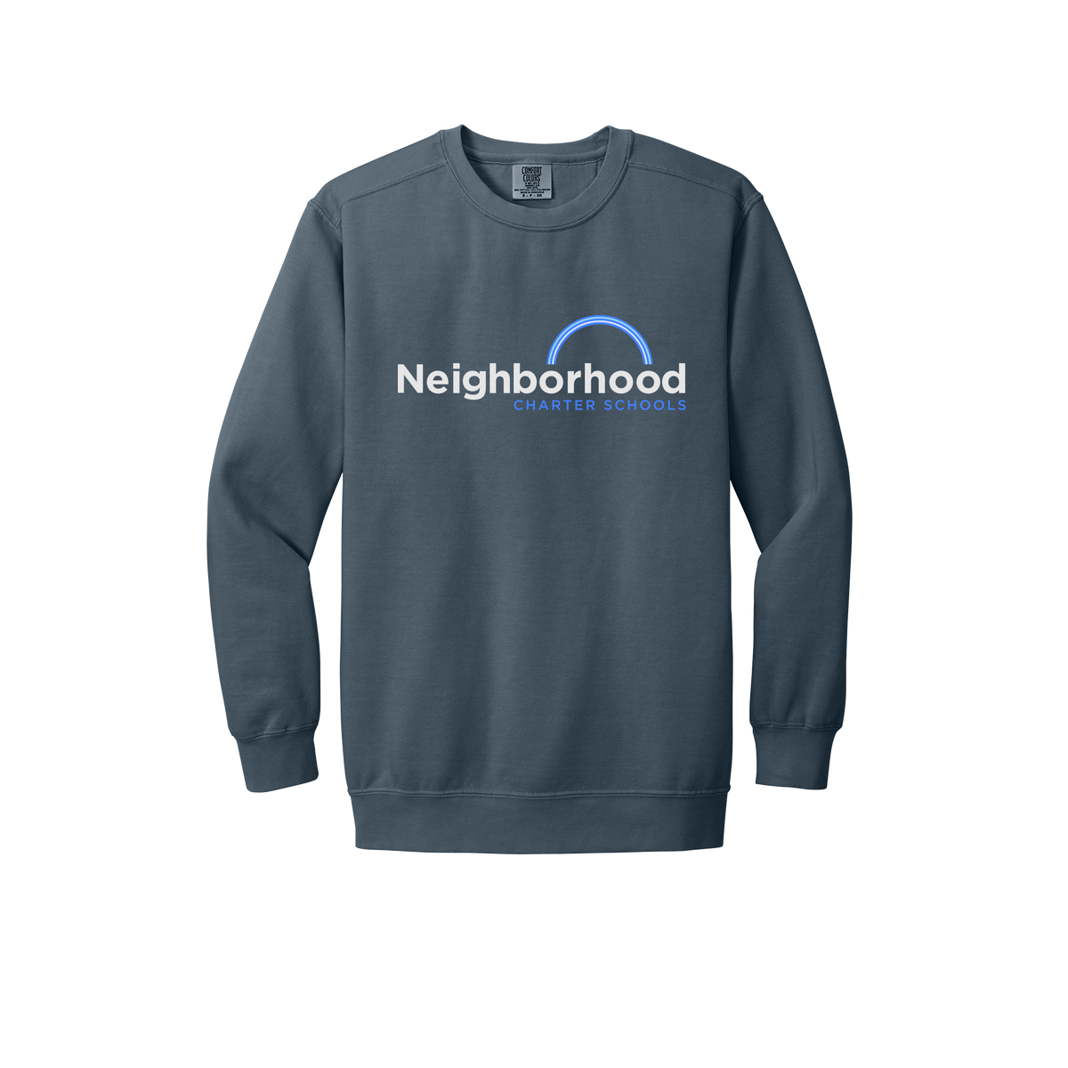ncschools-premium-comfort-crewneck-dtf-front-1566-denim-flat-front
