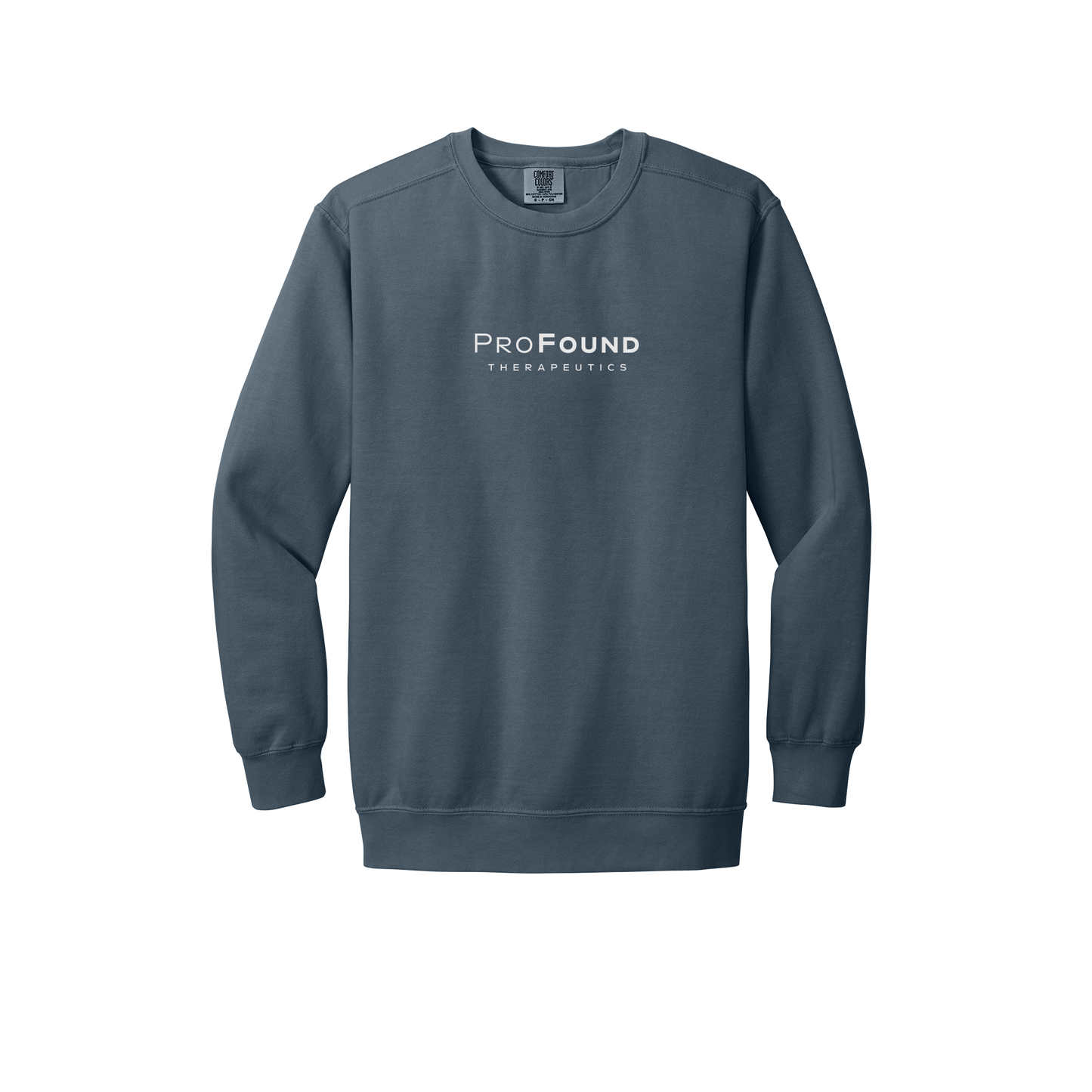 profoundtx-premium-comfort-crewneck-dtf-front-1566-denim-flat-front